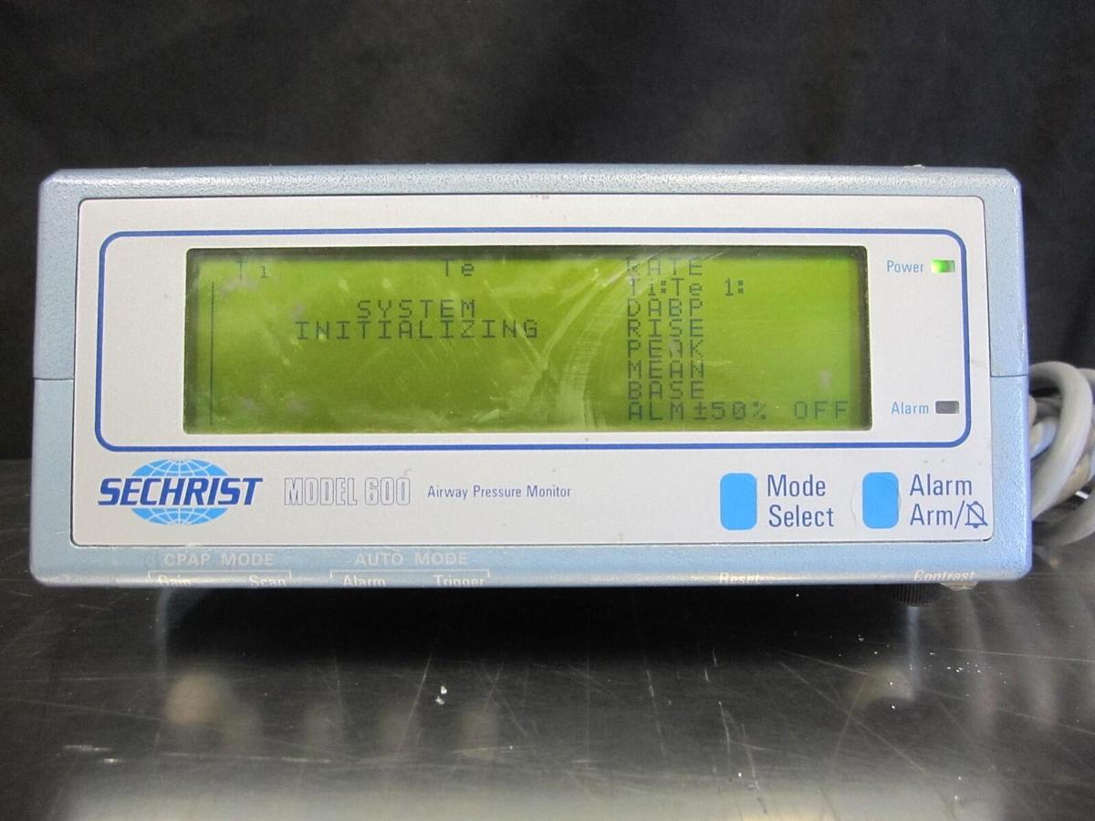 Used Sechrist Airway Pressure Monitor Model 600