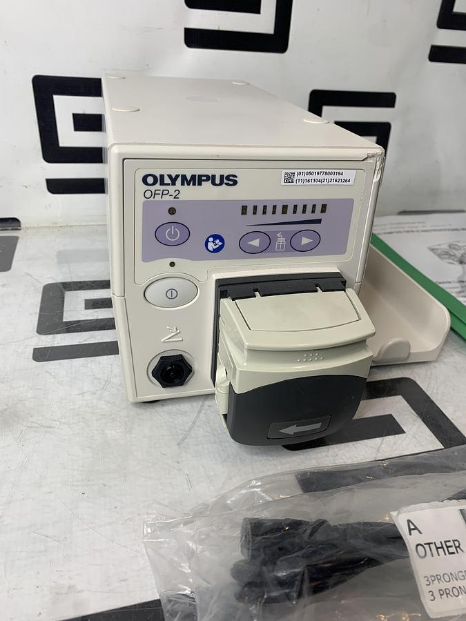 Used Olympus OFP-2 Endoscopic Flushing Pump Irrigation W/ Footswitch  & Manual TESTED