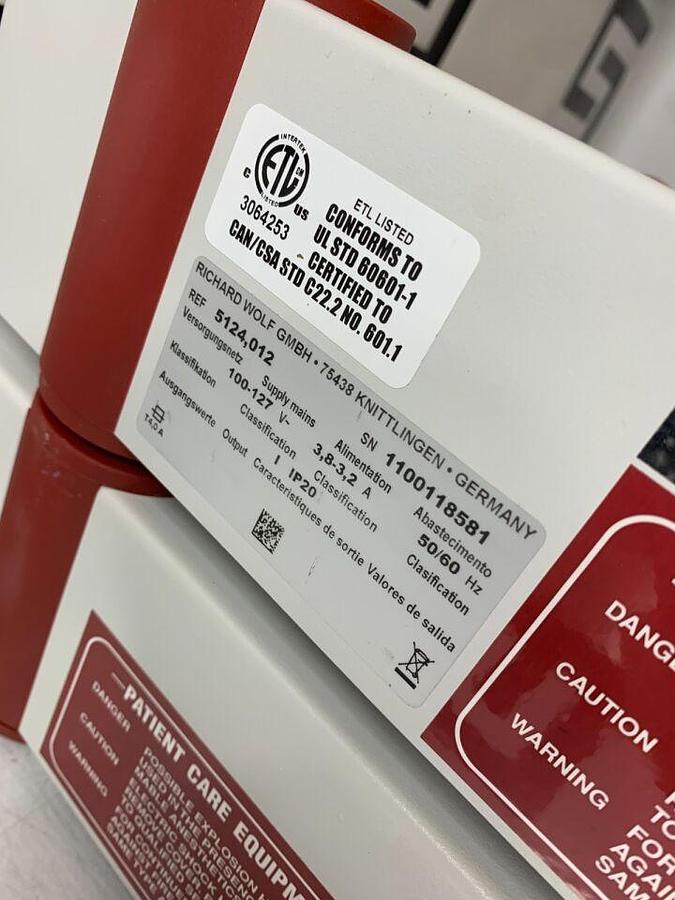 Used R. WOLF 5512 Video Processor 1 CCD Endocam & 5124 LP Light Source