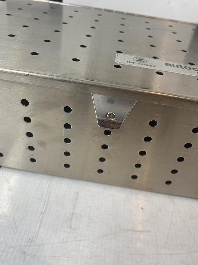 Used Zimmer 5052-12 Autoclave Sterilization Case 10-1/4 x 7-1/8 x 3-1/2 Hall Amsco