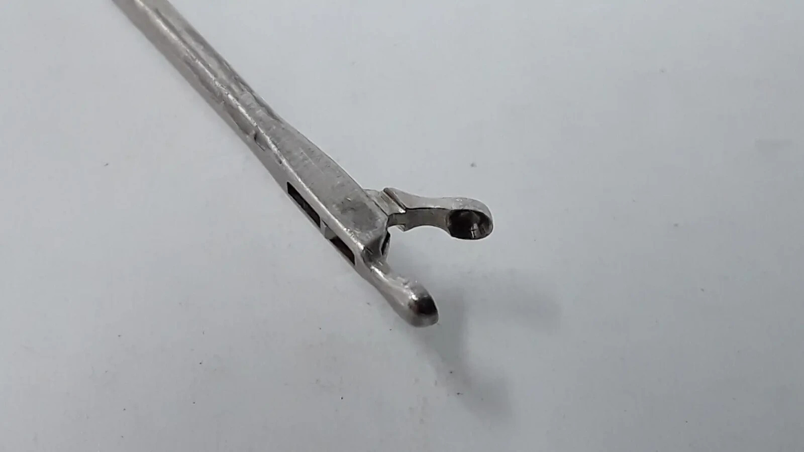 Used Codman 53-4010 Rhoton Forceps Micro Cup Instrument Semi-Malleable Shaft 7 3/4"