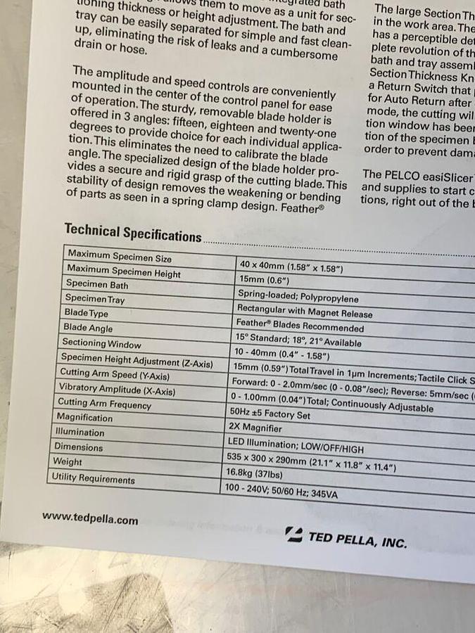 Used PELCO VIBRATOME Vibratome Series 3000 Pelco 100