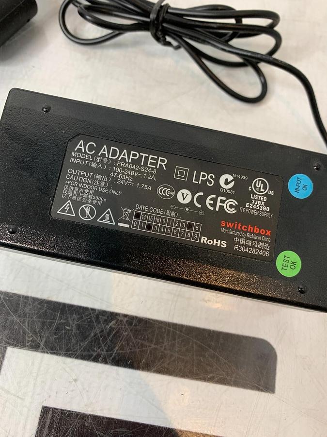 Used LVD Switchbox AC Adapter FRA042-S24-8 24V-1.75A Charger Power Supply - Free Ship