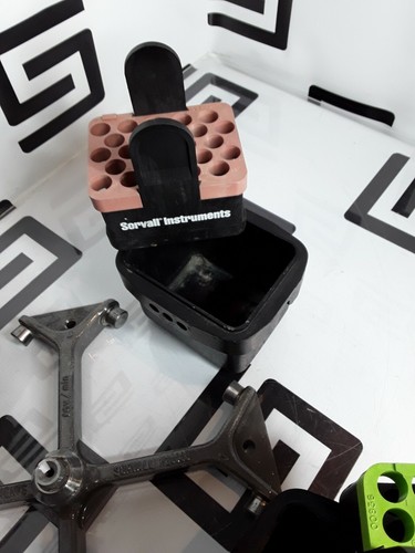 Used SORVALL RT 6000 T6000 CENTRIFUGE H1000B ROTOR DUPONT 11053 BUCKETS INSERTS