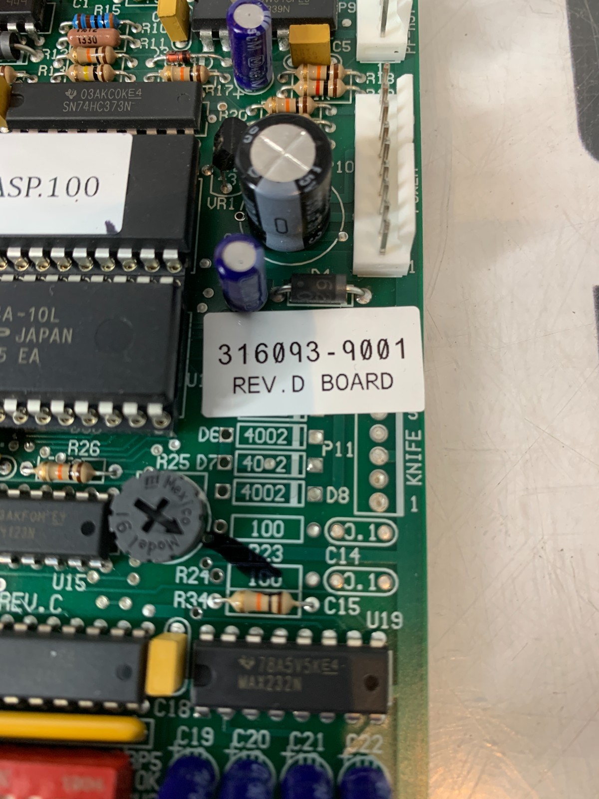 Used ASP Sterrad 100S 316093-9001 Rev D Control Board WARRANTY