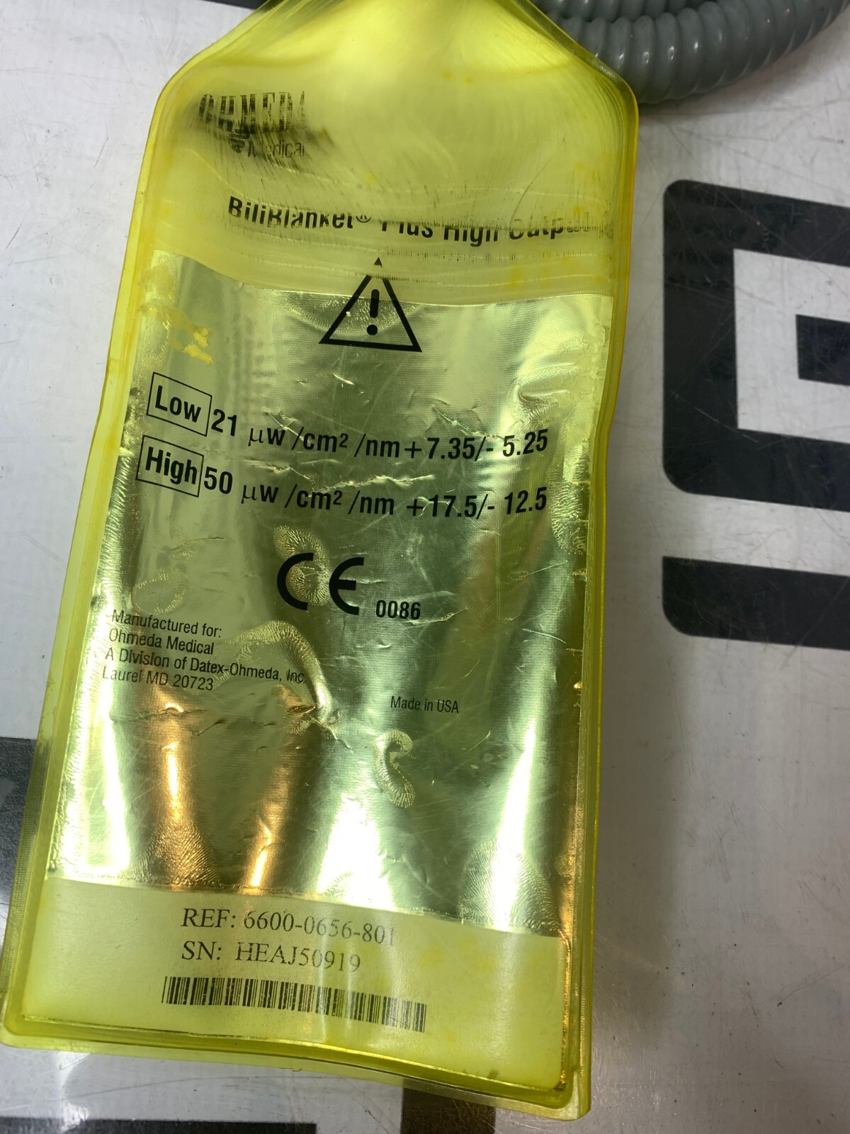 Used Ohmeda Medical 6600-0656-801 BiliBlanket Plus High Output Phototherapy Light