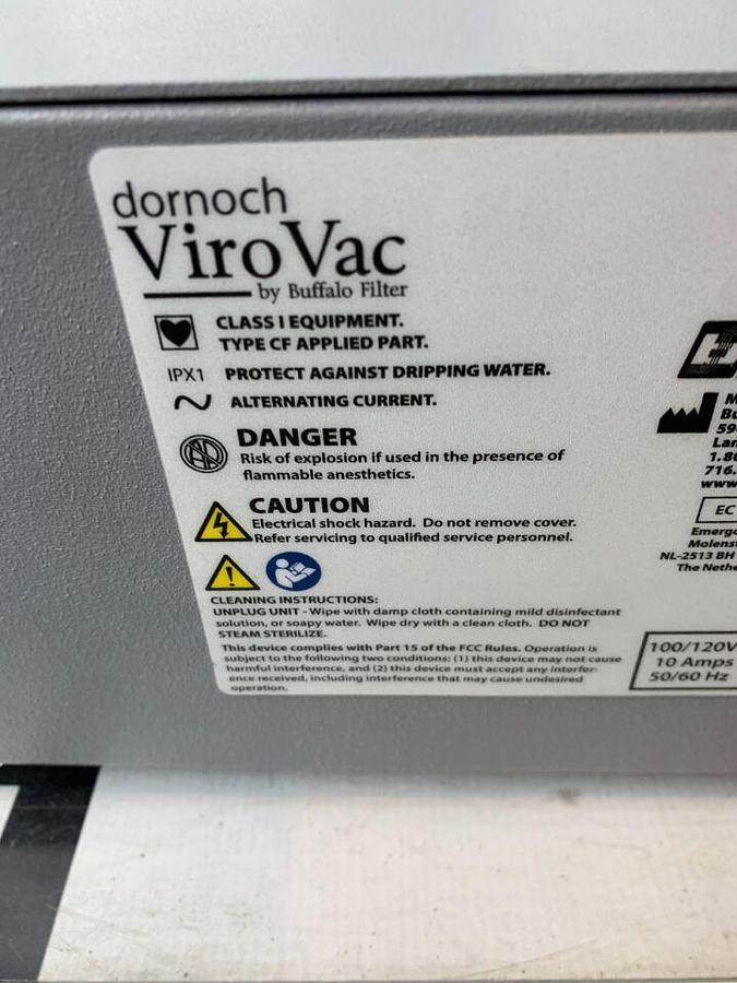 Used BUFFALO FILTER Smoke Plume Evacuation Viro Vac