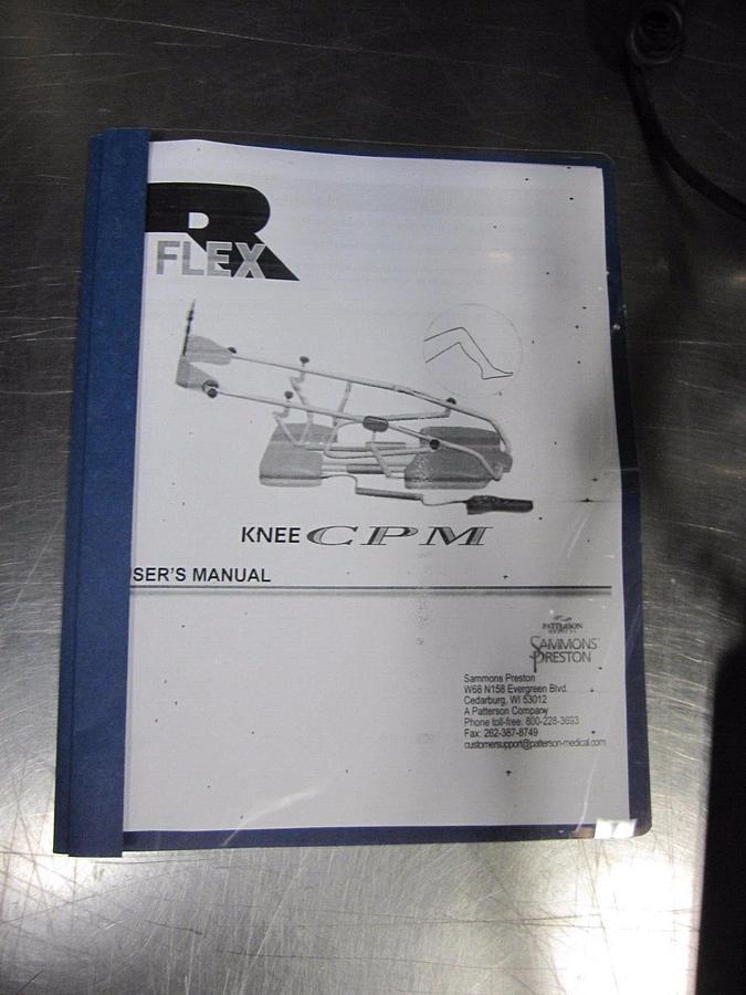 Used Sammons Preston R-Flex CPM Concept Continuous Passive Motion Unit Knee