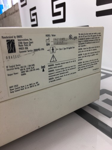 Used Oratec Vulcan EAS Arthroscopy Shaver System Electrothermal