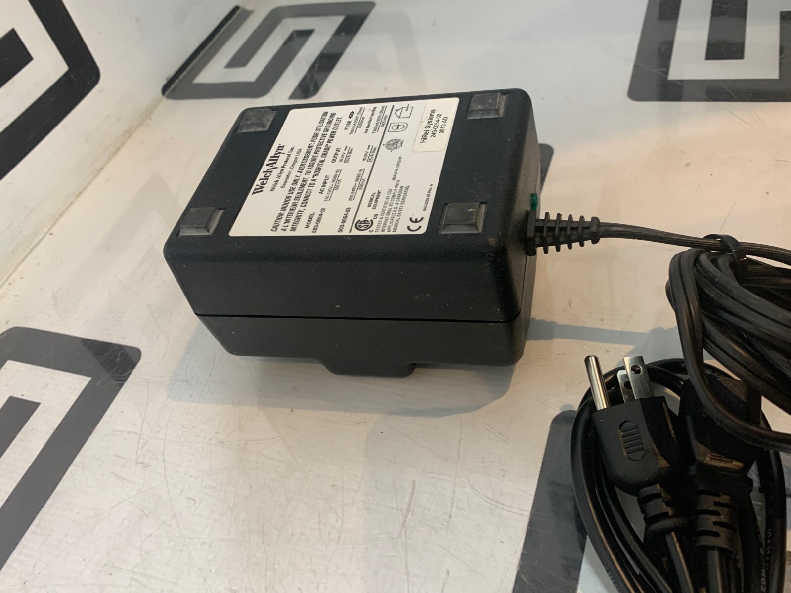 Used Welch Allyn 503-0054-02 Power Adapter Charger Propaq Encore EL & Power Cord