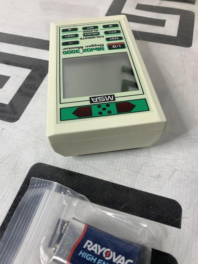 Used MSA MiniOX 3000 Oxygen Monitor W/ Cable NEW BATTERY P/N 710817 Ohio