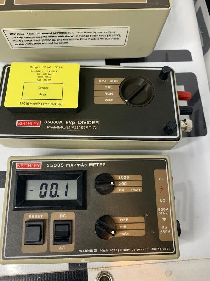 Used Keithley 35080A Dosimeter kVp Readout 35050A Divider X-Ray Kit 96035 35035 METER