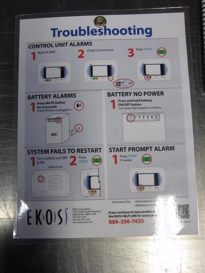 Used EKOS PT-3B EkoSonic Control Unit W/Power Cic Module Cart New Batteries