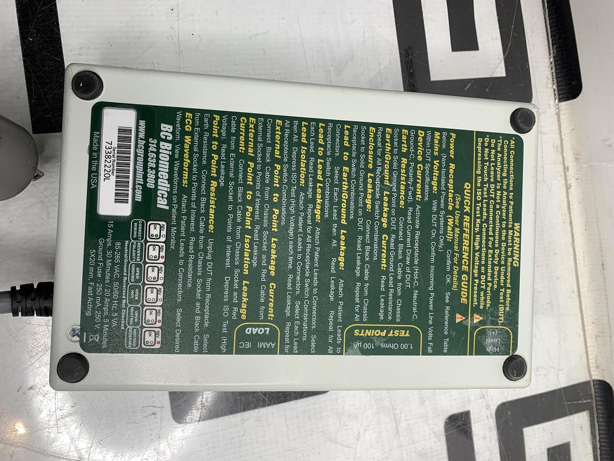 Used BC BIOMEDICAL SA-2010S Safety Analyzer w/ Patient Simulator TESTED WARRANTY