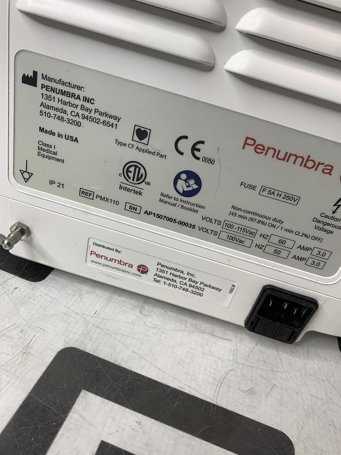 Used Penumbra PMX110 Vacuum Suction Pump TESTED WARRANTY