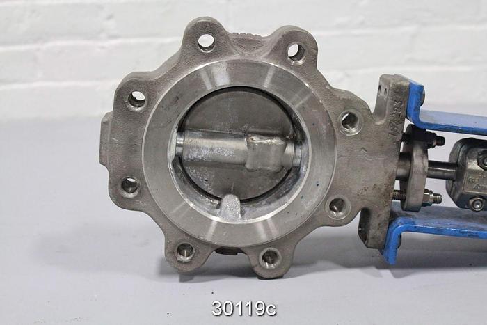 Used Neles Jamesbury 4" Hand Operated Butterfly Valve #30119