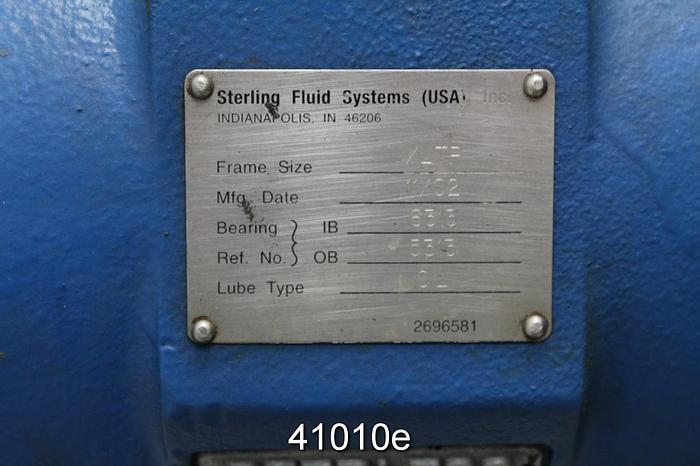 Used Peerless XLTP 3196 Pump Power End, 5-Vane 11.1875" Impeller #41010