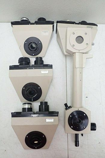 Used Lot of 4 Olympus Japan Binocular Optics Head Microscope Parts for BH2