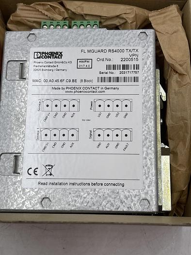PHOENIX CONTACT FL MGUARD RS4000 TX/TX VPN