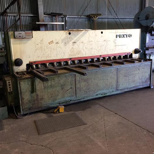 Used 1970 Pexto Hydraulic Shear - 3/16” x 10ft Capacity Mild Steel