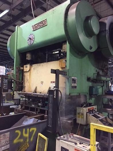 Used 200 TON VERSON DOUBLE CRANK GAP FRAME PRESS