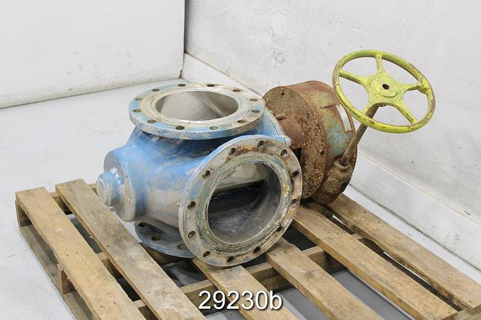 Used Dezurik 10" Hand Operated 3-Way Valve #29230