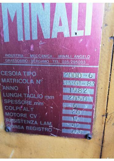 Usato CESOIA MINALI 2000X8/10 IDRAULICA