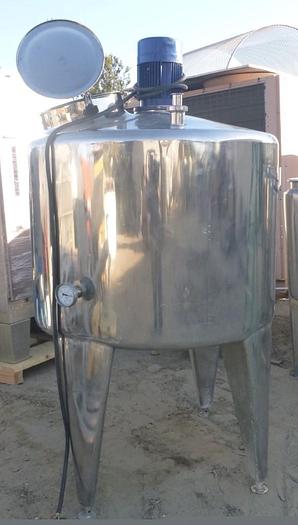 Used Tank, 275 Gallon, 316 Stainless Steel, 48" x 33", Agitated, DT/DB #S743426