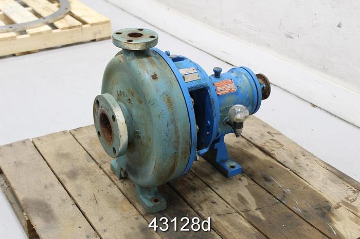 Used Goulds 3196 1.5x3x13 Pump, Iron Casing, 5-Vane Stainless Steel Impeller #43128