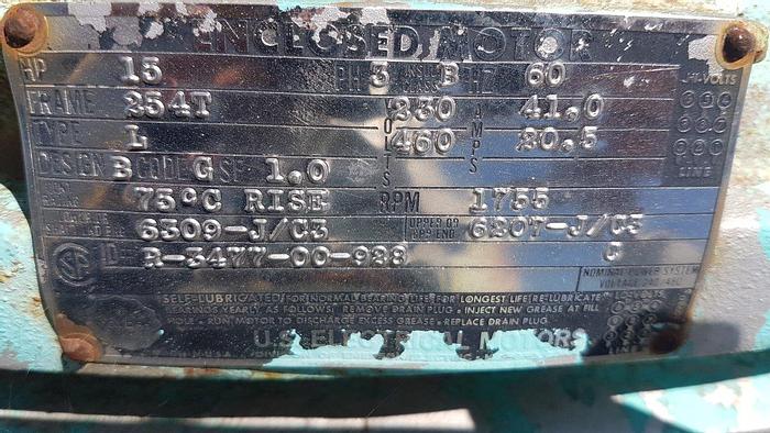 Used US Electric 15 HP Electric Motor