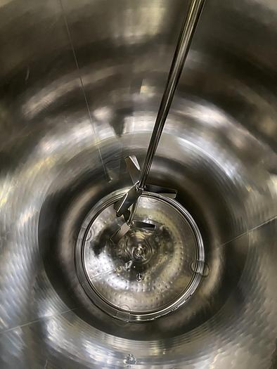 Used Holloway  2000 Liter Stainless Steel 100 PSI Jacketed Process Vessel w/ Agitator