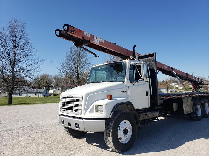 Used Fresh! 2002 Freightliner FL80 Roofing Conveyor Truck w/ Cleasby Boom 41'