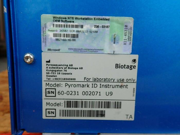 Used Biotage PyroMark ID Genetic Epigenetic DNA Modification PyroSequencer Analyzer