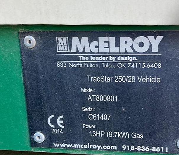 Used 2014 McElroy TracStar 240/28 Pipe Fusion Machine Model AT800801