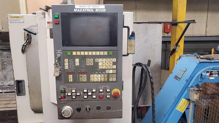 Used 1996 Mazak Vertical Machining Center, VTC 20B, Table 20" X 57", X Travel 44", Y Travel 20", Z Travel 20", 15 HP, 7000 RPM, Mazatrol M32BCNC