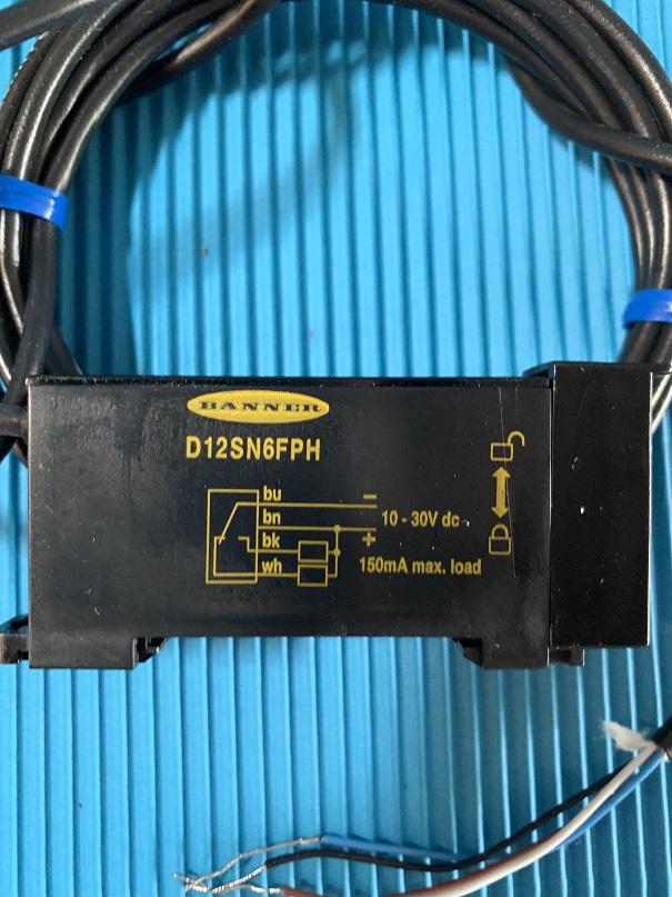 Used Banner Din Rail High Power Fiber Optic Sensor D12FPH