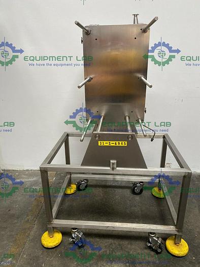 Used Pall Filtron 28 3/4" x 18 3/4" Cassete Filter Holder w/ Enerpac RCH-123 Cylinder