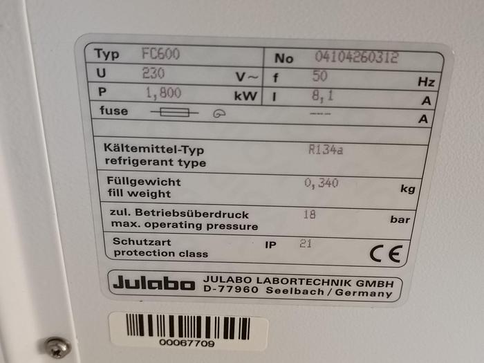 Umlaufkühler, Laborkühler, FC600, Julabo, neuwertig