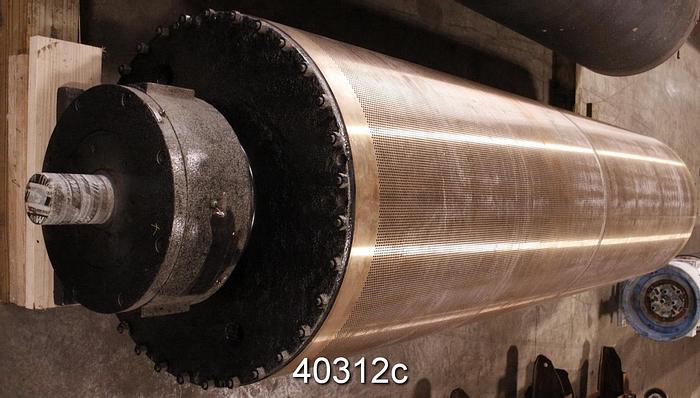 Used Escher Wyss Suction Drum Roll, 137x36" #40312