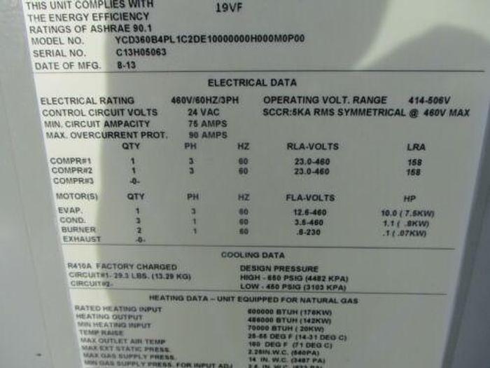 Used 2013 Trane YCD360B4PL1C2DE10000000H000M0P00 for Sale in Minnea...