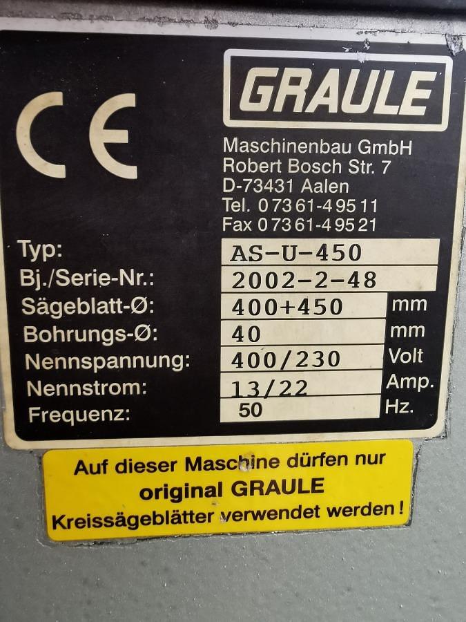 Used FACADE SAW GRAULE AS-U 450 YEAR 2002