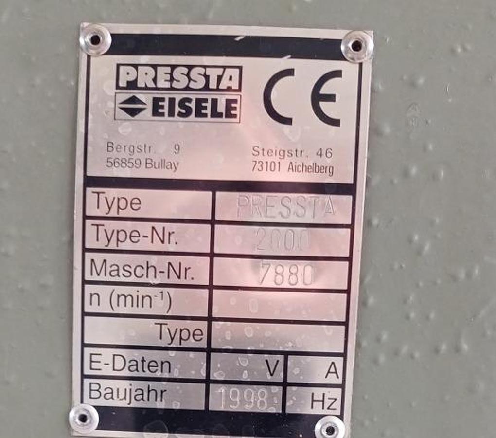 Used CRIMPING MACHINE ALUMA PRESSTA 2000