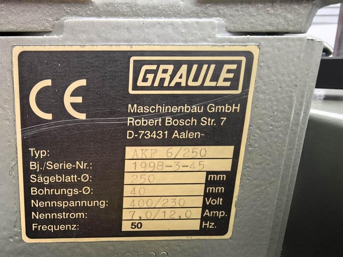 Used AUTOMATIC POST MILLING MACHINE GRAULE AKF 6/250