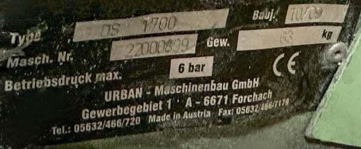 Used URBAN REINFORCEMENT SCREWDRIVER DS 1700 WITH DOWEL BAR YEAR 2009