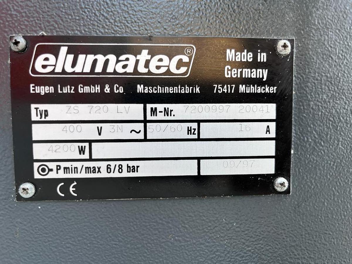 Used ELUMATEC DOUBLE HEAD WELDING MACHINE ZS 720 LV YEAR 1997