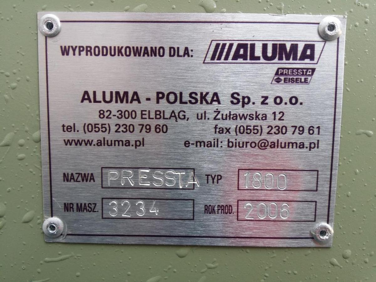 Używane ZAGNIATARKA / ZACISKARKA PRESSTA EISELE 1800 ROK 2006