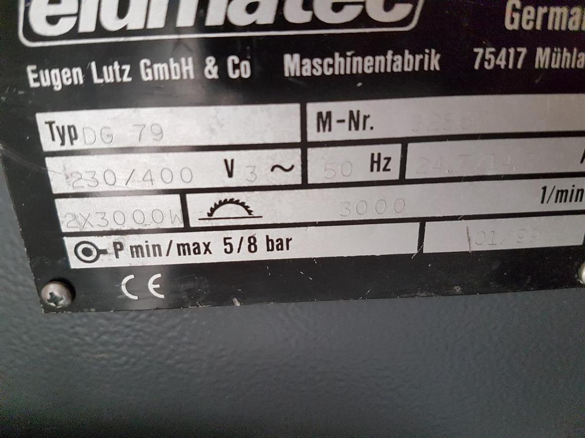 Used ELUMATEC DOUBLE-HEAD SAW DG 79 YEAR 1999