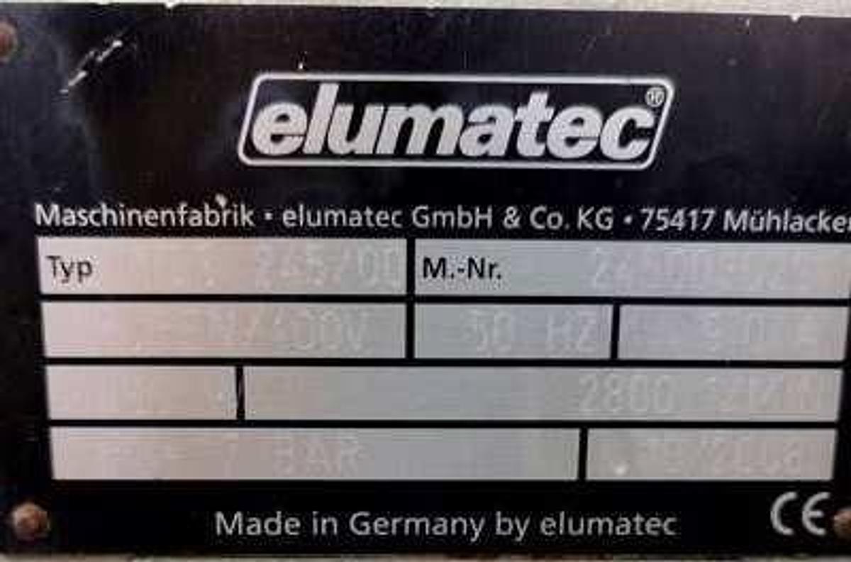 Used ELUMATEC SINGLE HEAD SAW MGS 245/00 YEAR 2008