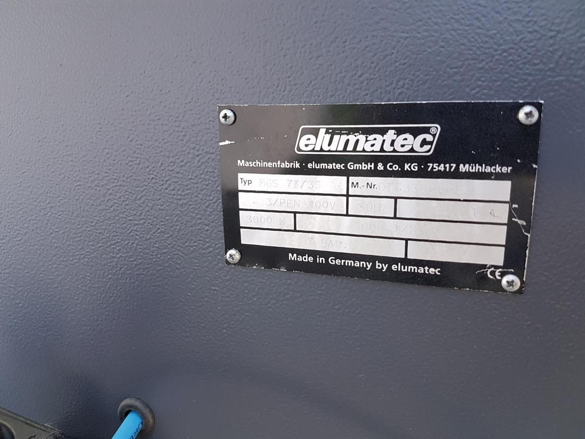 Used ELUMATEC SINGLE HEAD AUTOMATIC SAWING MACHINE MGS 73/33 2001 YEAR