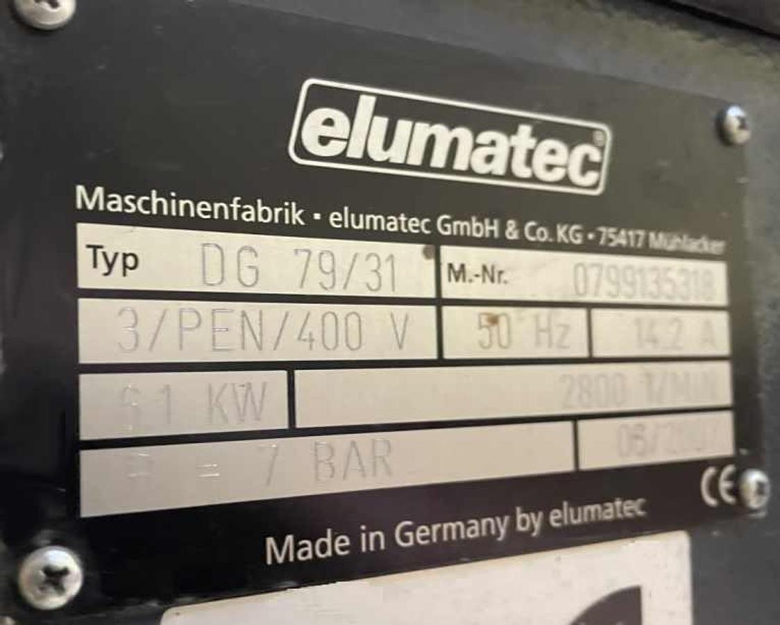 Used ELUMATEC DOUBLE-HEAD SAW DG 79/31 YEAR 2007